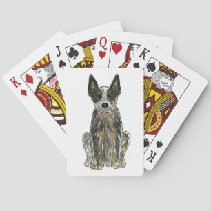 Baralho Cartões de jogo azuis de Heeler do cão australia