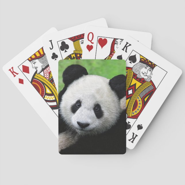 Baralho Cartões de jogo bonitos da panda gigante (Verso)