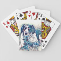 Cartões de jogo bonitos do cão