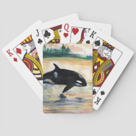 Baralho Cartões de jogo clássicos de salto da orca da