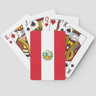 Baralho Cartões de jogo com a bandeira de Peru