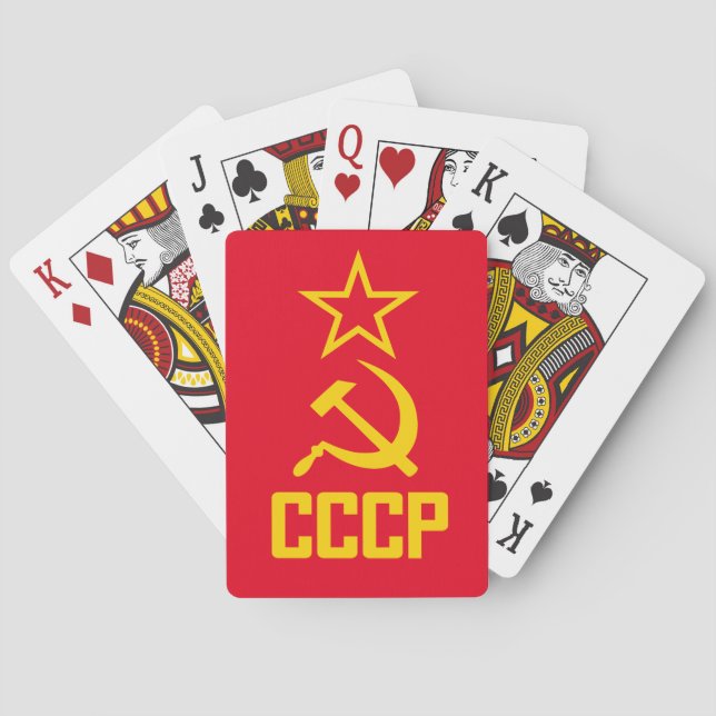 Baralho Cartões de jogo comunistas de CCCP (Verso)