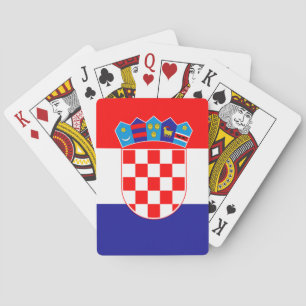 Baralho Cartões de jogo croatas da bandeira