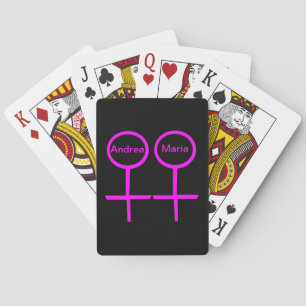 Baralho Cartões de jogo customizáveis dos amantes lésbi