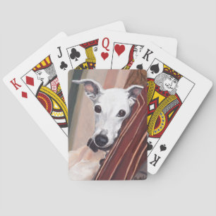 Baralho Cartões de jogo da arte do cão de Whippet
