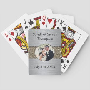 Baralho Cartões de jogo da foto da celebração do casamento