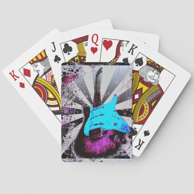 Baralho Cartões de jogo da guitarra elétrica (Verso)