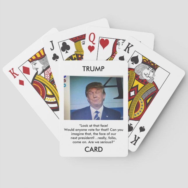 Baralho Cartões de jogo da imagem/citações de Donald Trump (Verso)