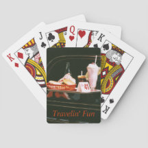 Cartões de jogo da lembrança das viagens vintage