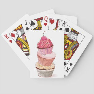 Baralho Cartões de jogo da pilha do cupcake