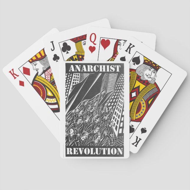 Baralho cartões de jogo da revolução do anarquista (Verso)
