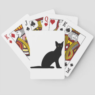 Baralho Cartões de jogo da silhueta do gato