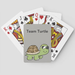 Baralho Cartões de jogo da tartaruga da equipe