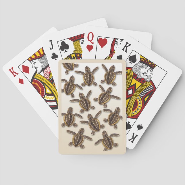 Baralho Cartões de jogo da tartaruga de mar da boba (Verso)