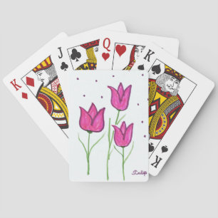 Baralho Cartões de jogo da tulipa