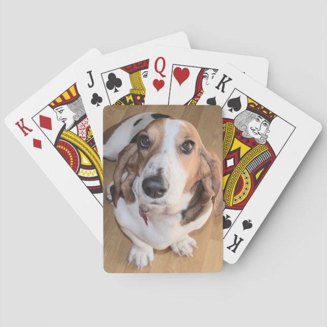 Baralho Cartões de jogo de Basset Hound (Verso)