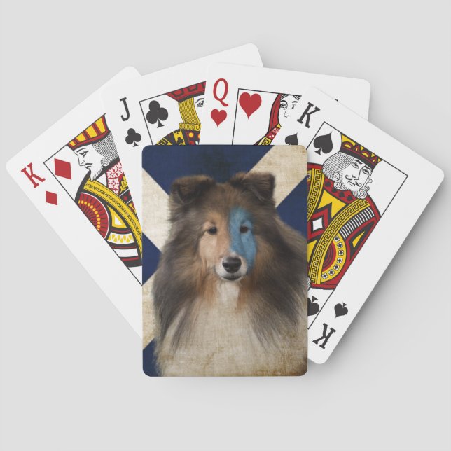 Baralho Cartões de jogo de Braveheart Sheltie (Verso)