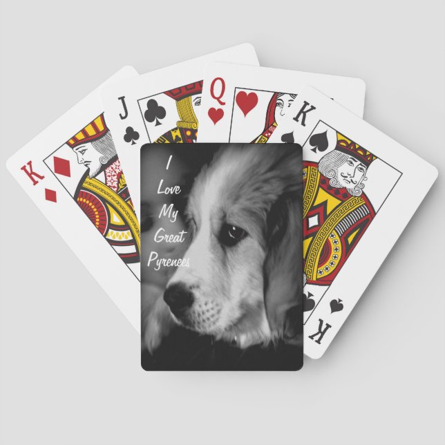 Baralho Cartões de jogo de grandes Pyrenees (Verso)
