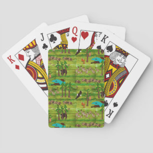Baralho Cartões de jogo de madeira do crachá