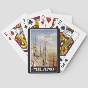 Baralho Cartões de jogo de Milão Milão Italia do vintag