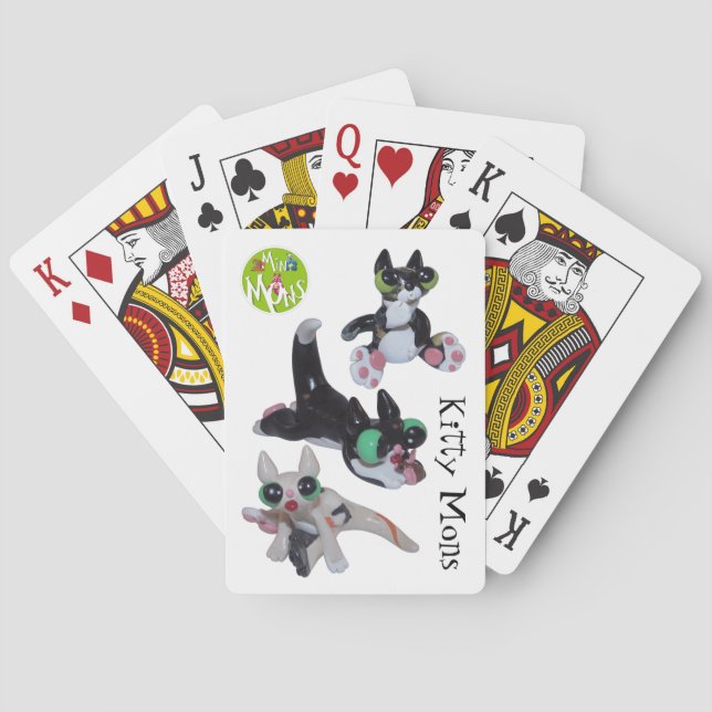 Baralho Cartões de jogo de Mons do gatinho (Verso)