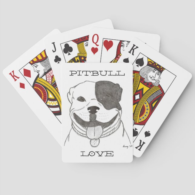 Baralho Cartões de jogo do amor de Pitbull (Verso)