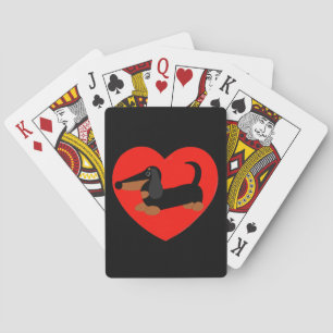 Baralho Cartões de jogo do amor do Dachshund
