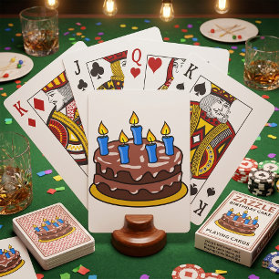 Baralho Cartões de jogo do bolo de aniversário