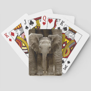Baralho Cartões de jogo do elefante do bebê