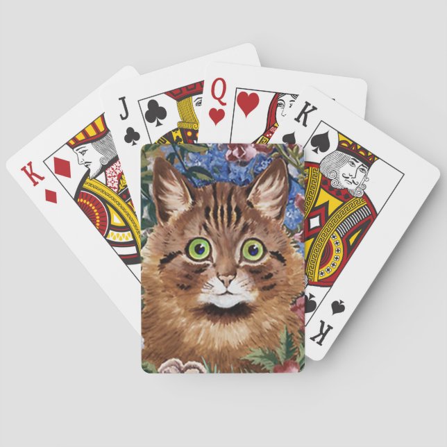 Baralho Cartões de jogo do gato de Louis Wain (Verso)