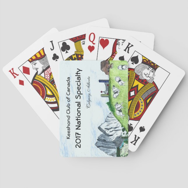 Baralho Cartões de jogo do Keeshond (Verso)