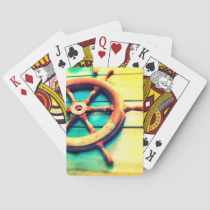 Baralho Cartões de jogo do leme do barco