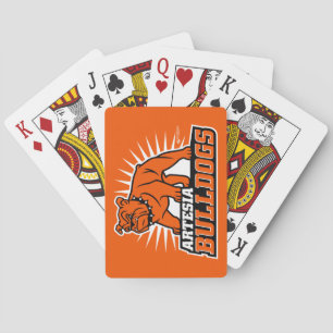 Baralho Cartões de jogo do logotipo dos buldogues de