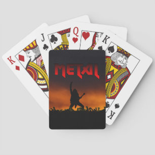 Baralho Cartões de jogo do metal pesado