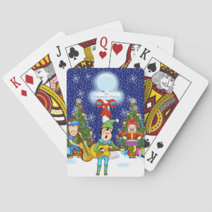 Baralho Cartões de jogo do Natal da banda do duende