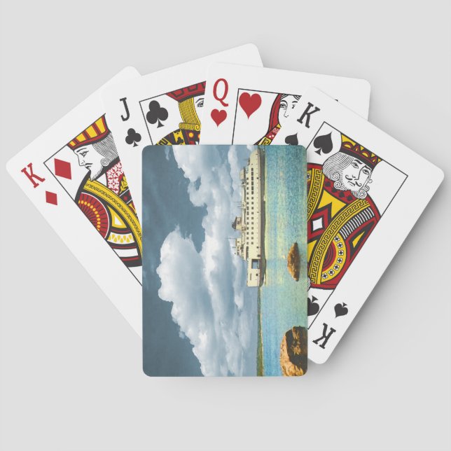 Baralho Cartões de jogo do navio a vapor do Martha's (Verso)