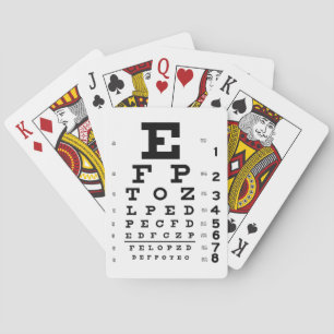 Baralho Cartões de jogo do optometrista da carta de olho