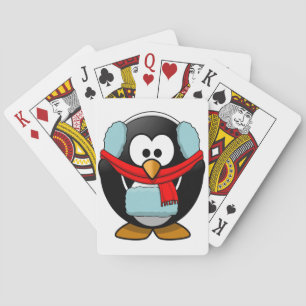 Baralho Cartões de jogo do pinguim do congelando