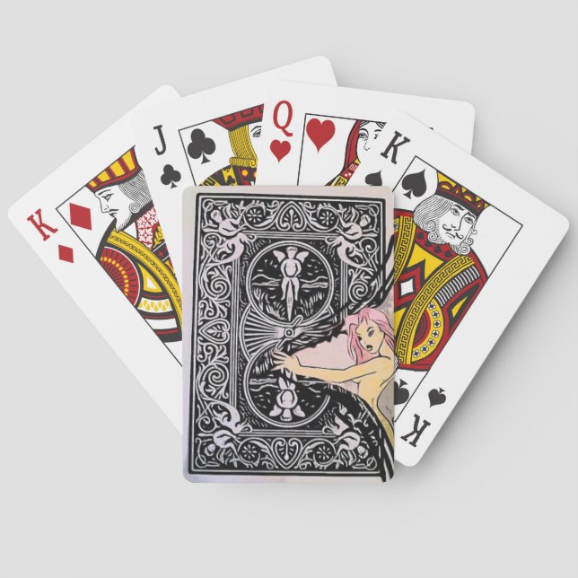 Baralho cartões de jogo do pinup (Verso)
