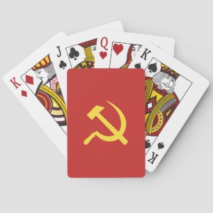 Baralho Cartões de jogo do póquer do martelo e da foice 