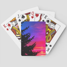 Baralho Cartões de jogo do por do sol