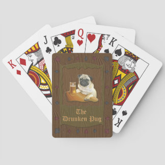 Baralho Cartões de jogo do Pug Bêbado