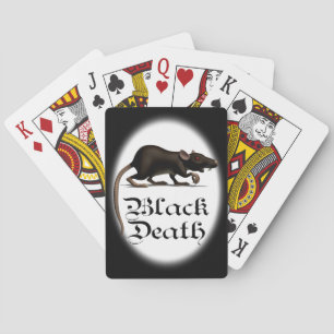 Baralho Cartões de jogo do rato da morte preta