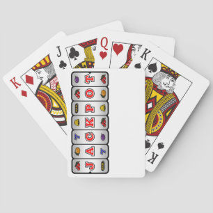 Baralho Cartões de jogo do slot machine do jackpot (luz)