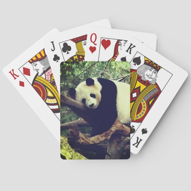 Baralho Cartões de jogo do urso de panda (Verso)