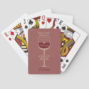 Baralho Cartões de jogo do vidro de vinho tinto