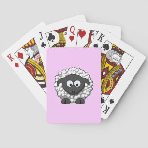 Baralho Cartões de jogo dos carneiros dos desenhos