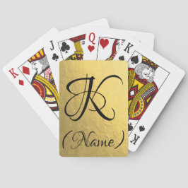 Baralho Cartões de jogo Dourados da inicial |