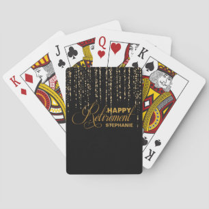 Baralho Cartões de jogo Dourados e pretos do partido de