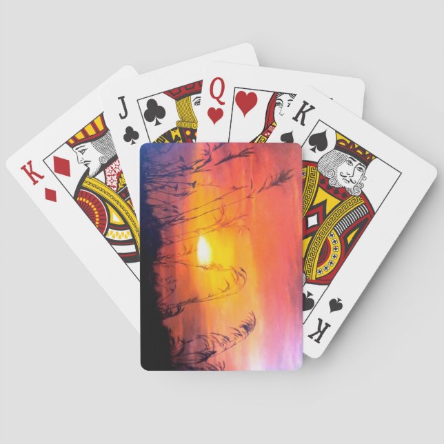 Baralho Cartões de jogo enormes com pintura original (Verso)